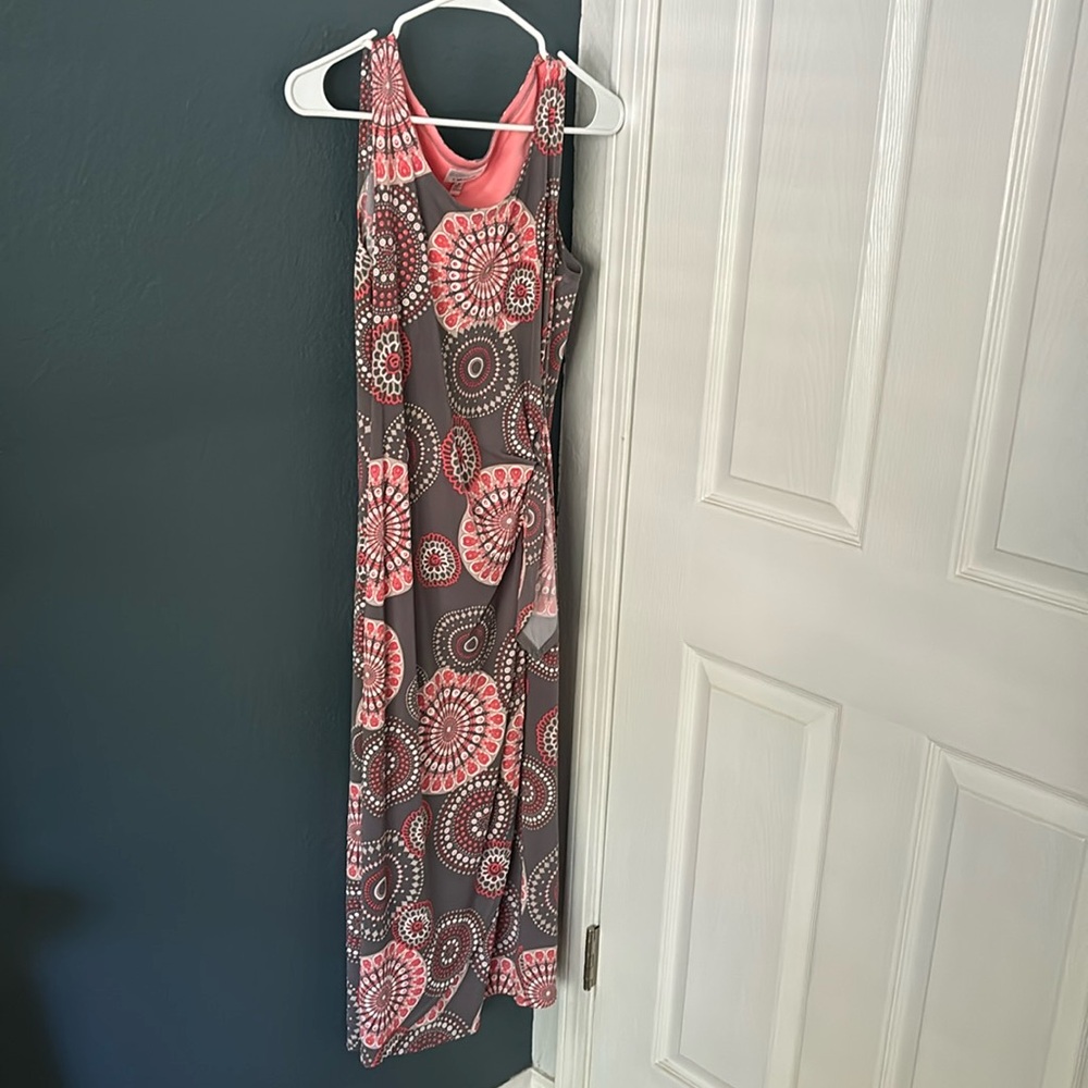 Robbie Bee Sleeveless Paisley Puff Print Midi Sheath Dress